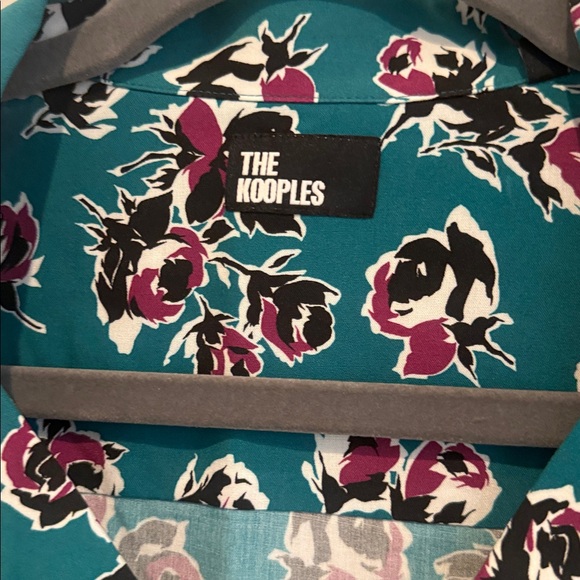The Kooples Printed Short Sleeve Button Front Camp Shirt - Picture 5 of 10